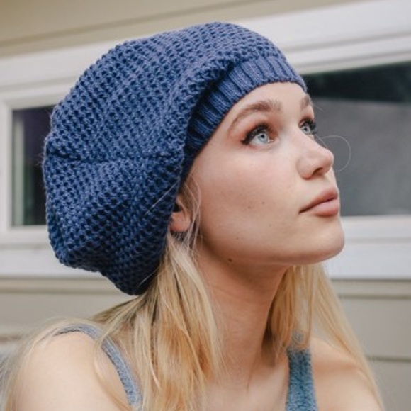 BellanBlue Accessories - Cozy Waffle Knit slouchy boho Beanie